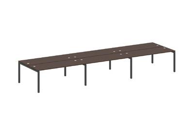 Бенч-стол на 6 раб.мест на П-образном м/к Metal system quattro 50x50 50БП.СМ-6.5