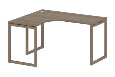 Письменный стол криволинейный левый на О-образном м/к Metal system quattro 40x40 40БО.СА-3 Л