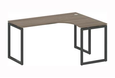 Письменный стол криволинейный правый на О-образном м/к Metal system quattro 40x40 40БО.СА-4 Пр