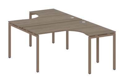 Бенч-стол криволинейный на П-образном м/к Metal system quattro 40x40 40БП.РАС-СА-2.3