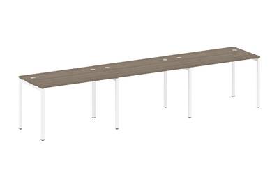 Бенч-стол на 3 раб.места на П-образном м/к Metal system quattro 40x40 40БП.СМ-3.2