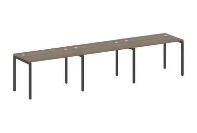 Бенч-стол на 3 раб.места на П-образном м/к Metal system quattro 40x40 40БП.СМ-3.2
