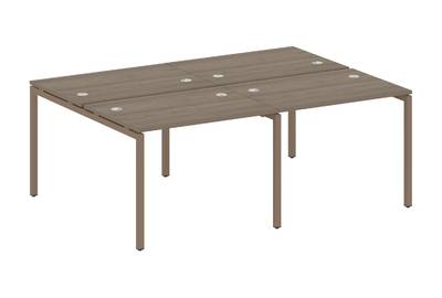 Бенч-стол на 4 раб.места на П-образном м/к Metal system quattro 40x40 40БП.СМ-4.1