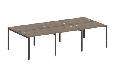 Бенч-стол на 6 раб.мест на П-образном м/к Metal system quattro 40x40 40БП.СМ-6.1