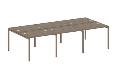 Бенч-стол на 6 раб.мест на П-образном м/к Metal system quattro 40x40 40БП.СМ-6.1