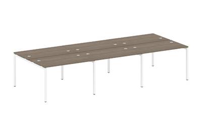 Бенч-стол на 6 раб.мест на П-образном м/к Metal system quattro 40x40 40БП.СМ-6.2