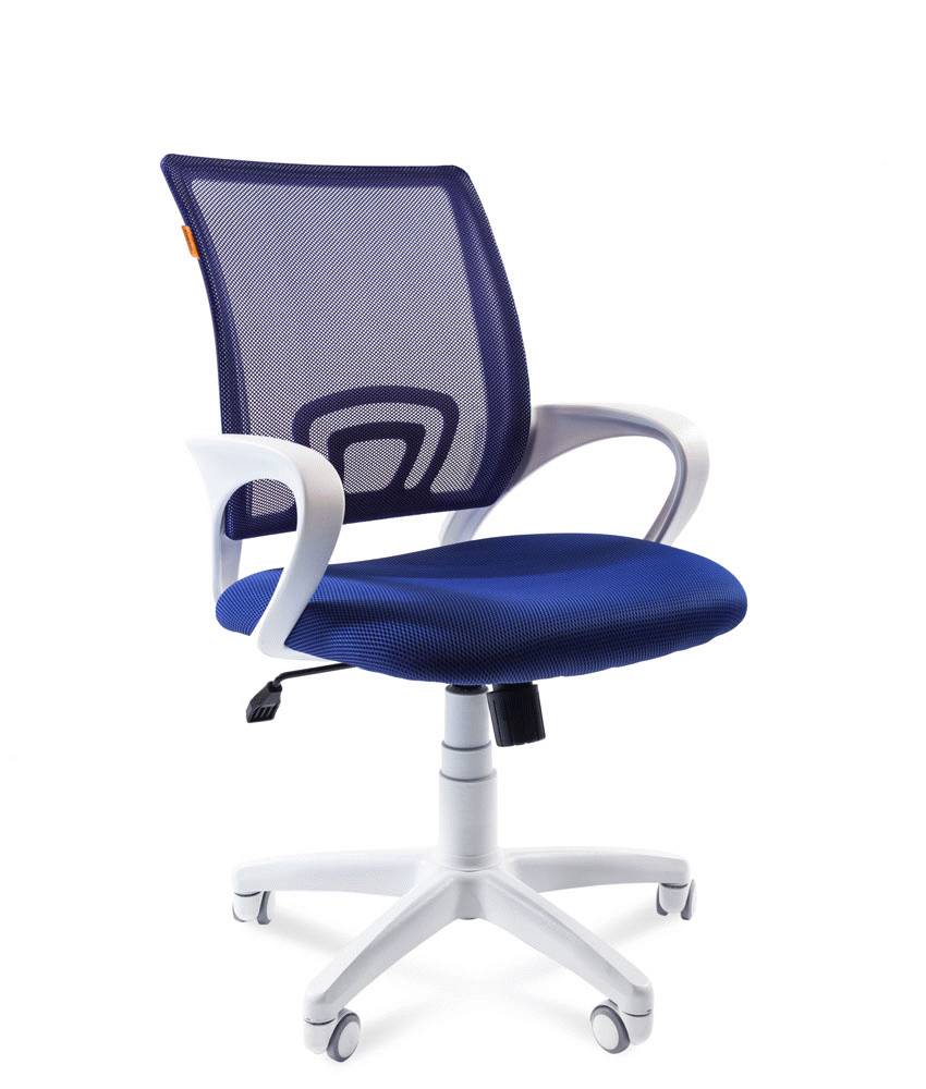 Офисное кресло Chairman    696    Россия    белый пластик TW-10/TW-05  синий