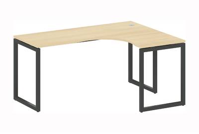 Письменный стол криволинейный правый на О-образном м/к Metal system quattro 40x40 40БО.СА-4 Пр