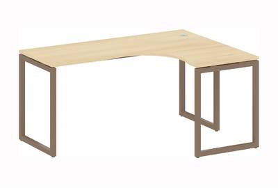 Письменный стол криволинейный правый на О-образном м/к Metal system quattro 40x40 40БО.СА-4 Пр