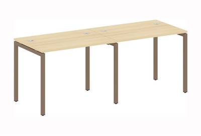 Бенч-стол на 2 раб.места на П-образном м/к Metal system quattro 40x40 40БП.СМ-2.1