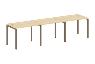 Бенч-стол на 3 раб.места на П-образном м/к Metal system quattro 40x40 40БП.СМ-3.1