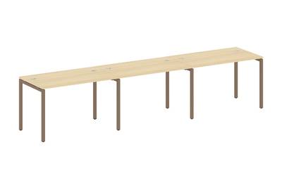 Бенч-стол на 3 раб.места на П-образном м/к Metal system quattro 40x40 40БП.СМ-3.2