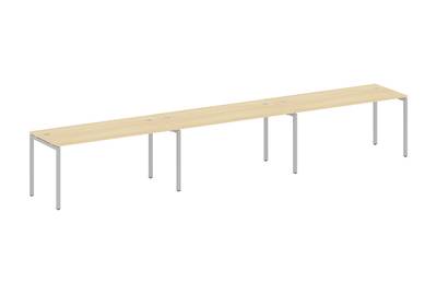 Бенч-стол на 3 раб.места на П-образном м/к Metal system quattro 40x40 40БП.СМ-3.4