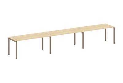 Бенч-стол на 3 раб.места на П-образном м/к Metal system quattro 40x40 40БП.СМ-3.4