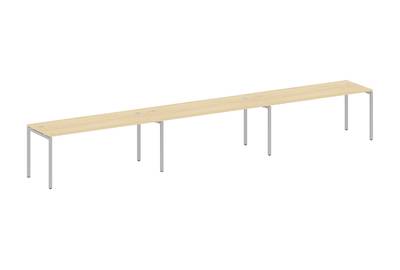 Бенч-стол на 3 раб.места на П-образном м/к Metal system quattro 40x40 40БП.СМ-3.5