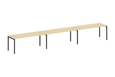 Бенч-стол на 3 раб.места на П-образном м/к Metal system quattro 40x40 40БП.СМ-3.5