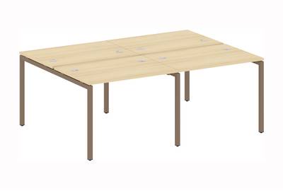 Бенч-стол на 4 раб.места на П-образном м/к Metal system quattro 40x40 40БП.СМ-4.1