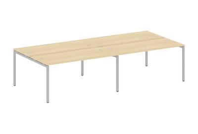 Бенч-стол на 4 раб.места на П-образном м/к Metal system quattro 40x40 40БП.СМ-4.4
