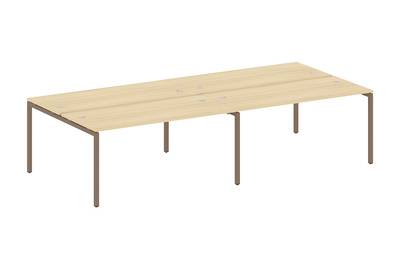 Бенч-стол на 4 раб.места на П-образном м/к Metal system quattro 40x40 40БП.СМ-4.4