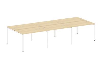 Бенч-стол на 6 раб.мест на П-образном м/к Metal system quattro 40x40 40БП.СМ-6.2