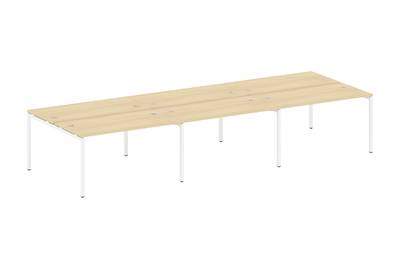 Бенч-стол на 6 раб.мест на П-образном м/к Metal system quattro 40x40 40БП.СМ-6.3