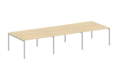 Бенч-стол на 6 раб.мест на П-образном м/к Metal system quattro 40x40 40БП.СМ-6.3