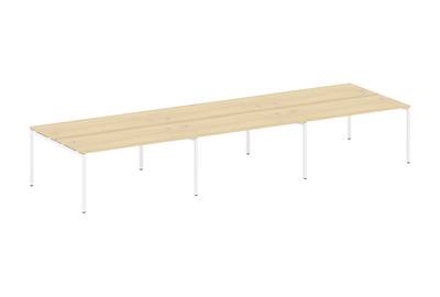 Бенч-стол на 6 раб.мест на П-образном м/к Metal system quattro 40x40 40БП.СМ-6.4