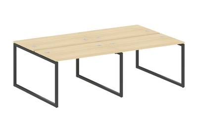 Бенч-стол на 4 раб.места на О-образном м/к Metal system quattro 40x40 40БО.СМ-4.2