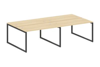 Бенч-стол на 4 раб.места на О-образном м/к Metal system quattro 40x40 40БО.СМ-4.3