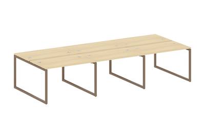 Бенч-стол на 6 раб.мест на О-образном м/к Metal system quattro 40x40 40БО.СМ-6.2