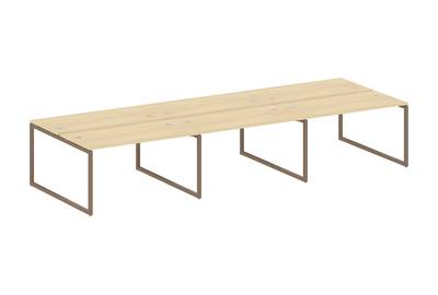 Бенч-стол на 6 раб.мест на О-образном м/к Metal system quattro 40x40 40БО.СМ-6.3