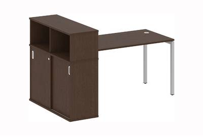 Письменный стол на П-образном м/к с опорным шкафом-купе Metal system quattro 40x40 40БП.РС-СШК-3.3