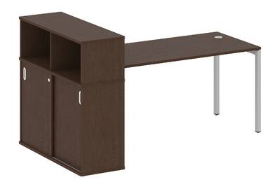 Письменный стол на П-образном м/к с опорным шкафом-купе Metal system quattro 40x40 40БП.РС-СШК-3.4