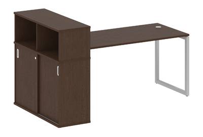 Письменный стол на О-образном м/к с опорным шкафом-купе Metal system quattro 40x40 40БО.РС-СШК-3.4