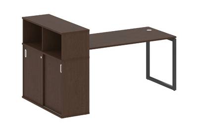 Письменный стол на О-образном м/к с опорным шкафом-купе Metal system quattro 40x40 40БО.РС-СШК-3.4
