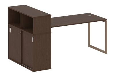 Письменный стол на О-образном м/к с опорным шкафом-купе Metal system quattro 40x40 40БО.РС-СШК-3.4