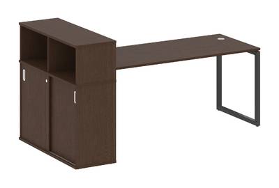 Письменный стол на О-образном м/к с опорным шкафом-купе Metal system quattro 40x40 40БО.РС-СШК-3.5