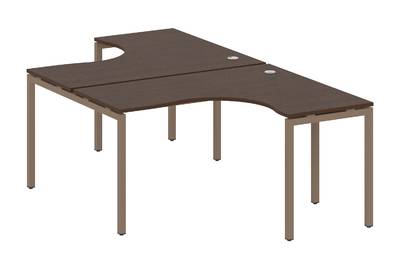 Бенч-стол криволинейный на П-образном м/к Metal system quattro 40x40 40БП.РАС-СА-2.3