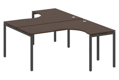 Бенч-стол криволинейный на П-образном м/к Metal system quattro 40x40 40БП.РАС-СА-2.4