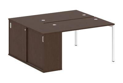 Бенч-стол на П-образном м/к с опорным шкафом-купе Metal system quattro 40x40 40БП.РС-СШК-1.2