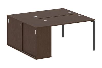 Бенч-стол на П-образном м/к с опорным шкафом-купе Metal system quattro 40x40 40БП.РС-СШК-1.2