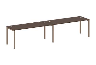 Бенч-стол на 2 раб.места на П-образном м/к Metal system quattro 40x40 40БП.СМ-2.5