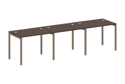 Бенч-стол на 3 раб.места на П-образном м/к Metal system quattro 40x40 40БП.СМ-3.1