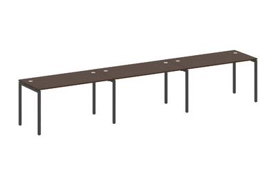 Бенч-стол на 3 раб.места на П-образном м/к Metal system quattro 40x40 40БП.СМ-3.3