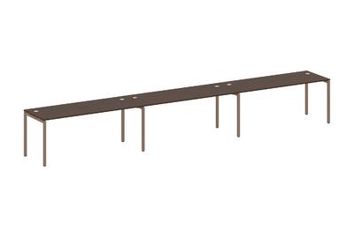 Бенч-стол на 3 раб.места на П-образном м/к Metal system quattro 40x40 40БП.СМ-3.5