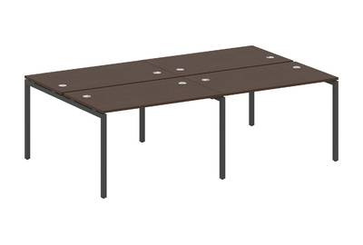 Бенч-стол на 4 раб.места на П-образном м/к Metal system quattro 40x40 40БП.СМ-4.2