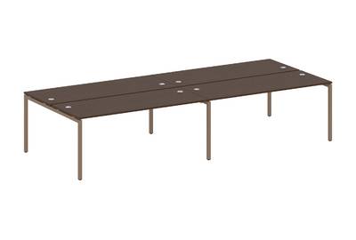 Бенч-стол на 4 раб.места на П-образном м/к Metal system quattro 40x40 40БП.СМ-4.5