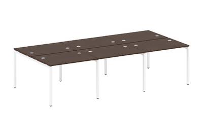 Бенч-стол на 6 раб.мест на П-образном м/к Metal system quattro 40x40 40БП.СМ-6.1