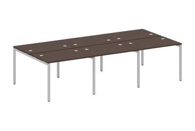 Бенч-стол на 6 раб.мест на П-образном м/к Metal system quattro 40x40 40БП.СМ-6.1