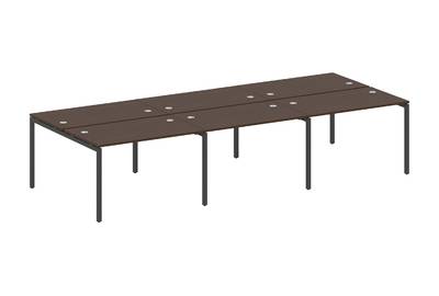 Бенч-стол на 6 раб.мест на П-образном м/к Metal system quattro 40x40 40БП.СМ-6.2